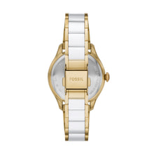 Load image into Gallery viewer, Gilmore Three-Hand Date Gold-Tone and White Ceramic Watch