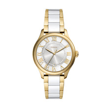Load image into Gallery viewer, Gilmore Three-Hand Date Gold-Tone and White Ceramic Watch