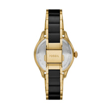Load image into Gallery viewer, Gilmore Three-Hand Date Gold-Tone and Black Ceramic Watch