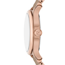 Load image into Gallery viewer, Gilmore Three-Hand Date Rose Gold-Tone and Brown Ceramic Watch