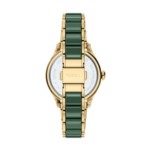 Load image into Gallery viewer, Gilmore 38mm Three-Hand Date Gold-Tone Stainless Steel & Green Ceramic Watch