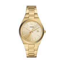Load image into Gallery viewer, Scarlette Three-Hand Date Gold-Tone Stainless Steel Watch