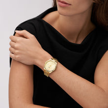 Load image into Gallery viewer, Scarlette Three-Hand Date Gold-Tone Stainless Steel Watch