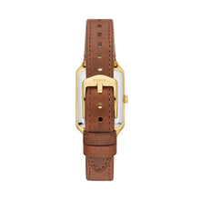 Load image into Gallery viewer, Raquel Three-Hand Date Medium Brown LiteHide™ Leather Watch