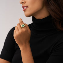 Load image into Gallery viewer, Watch Ring Two-Hand Gold-Tone Stainless Steel