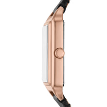Load image into Gallery viewer, Raquel Three-Hand Date Black LiteHide™ Leather Watch