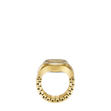 Load image into Gallery viewer, Watch Ring Two-Hand Gold-Tone Stainless Steel