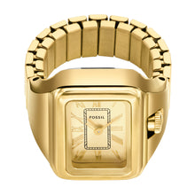 Load image into Gallery viewer, Raquel Watch Ring Two-Hand Gold-Tone Stainless Steel