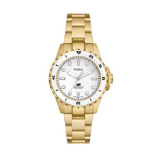 Load image into Gallery viewer, Fossil Blue Dive Three-Hand Gold-Tone Stainless Steel Watch