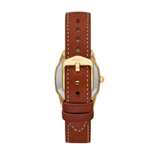 Load image into Gallery viewer, Harlow Three-Hand Medium Brown Leather Watch