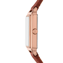 Load image into Gallery viewer, Raquel Three-Hand Date Medium Brown Leather Watch and Bracelet Set
