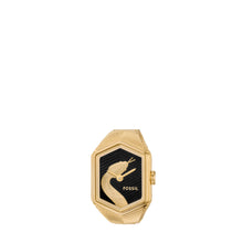 Load image into Gallery viewer, Watch Ring Three-Hand Gold-Tone Stainless Steel