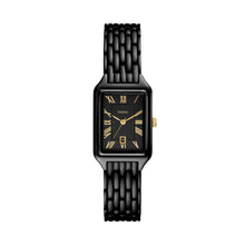Load image into Gallery viewer, Raquel Three-Hand Date Black Stainless Steel Watch