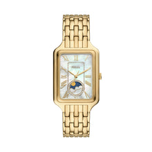 Load image into Gallery viewer, Raquel Sun Moon Multifunction Gold-Tone Stainless Steel Watch