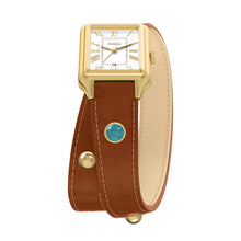 Load image into Gallery viewer, Raquel Three-Hand Date Brown Leather Watch