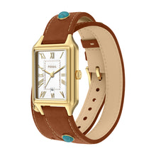 Load image into Gallery viewer, Raquel Three-Hand Date Brown Leather Watch