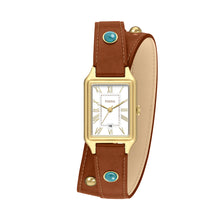 Load image into Gallery viewer, Raquel Three-Hand Date Brown Leather Watch