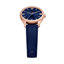 Load image into Gallery viewer, Gilmore Three-Hand Navy Leather Watch