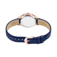 Load image into Gallery viewer, Gilmore Three-Hand Navy Leather Watch