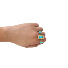 Load image into Gallery viewer, Raquel Watch Ring Two-Hand Gold-Tone Stainless Steel Watch