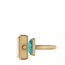 Load image into Gallery viewer, Raquel Watch Ring Two-Hand Gold-Tone Stainless Steel Watch