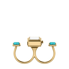 Load image into Gallery viewer, Raquel Watch Ring Two-Hand Gold-Tone Stainless Steel Watch