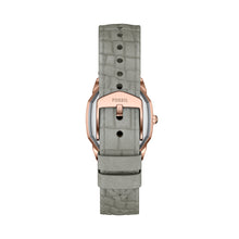 Load image into Gallery viewer, Harlow Three-Hand Grey Croco Leather Watch
