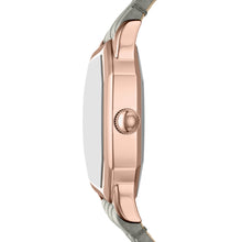 Load image into Gallery viewer, Harlow Three-Hand Grey Croco Leather Watch