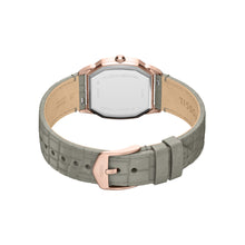Load image into Gallery viewer, Harlow Three-Hand Grey Croco Leather Watch