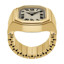 Load image into Gallery viewer, Harlow Watch Ring Two-Hand Gold-Tone Stainless Steel Watch