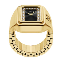 Load image into Gallery viewer, Raquel Watch Ring Two-Hand Gold-Tone Stainless Steel Watch