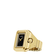 Load image into Gallery viewer, Raquel Watch Ring Two-Hand Gold-Tone Stainless Steel Watch