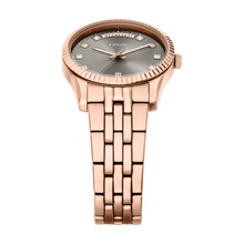 Load image into Gallery viewer, Scarlette Three-Hand Day-Date Rose Gold-Tone Stainless Steel Watch