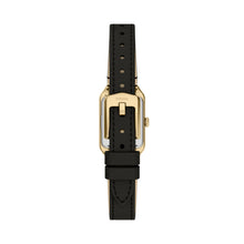 Load image into Gallery viewer, Raquel Mini Three-Hand Black Leather Watch