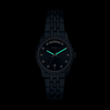 Load image into Gallery viewer, Scarlette Three-Hand Navy Stainless Steel Watch