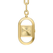 Load image into Gallery viewer, Watch Bag Charm Two-Hand Gold-Tone Alloy