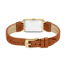 Load image into Gallery viewer, Raquel Three-Hand Date Medium Brown Leather Watch