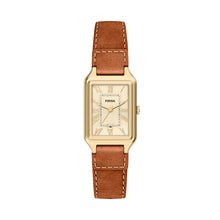 Load image into Gallery viewer, Raquel Three-Hand Date Medium Brown Leather Watch