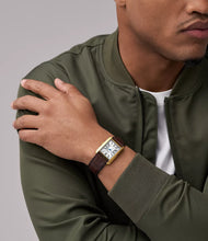 Load image into Gallery viewer, Carraway Three-Hand Brown Croco Leather Watch