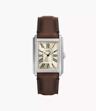 Load image into Gallery viewer, Carraway Three-Hand Brown Leather Watch