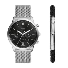 Load image into Gallery viewer, Neutra Chronograph Stainless Steel Mesh Watch and Bracelet Box Set