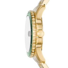 Load image into Gallery viewer, Fossil Blue Dive Three-Hand Date Gold-Tone Stainless Steel Watch