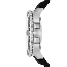 Load image into Gallery viewer, Fossil Blue GMT Black Silicone Watch
