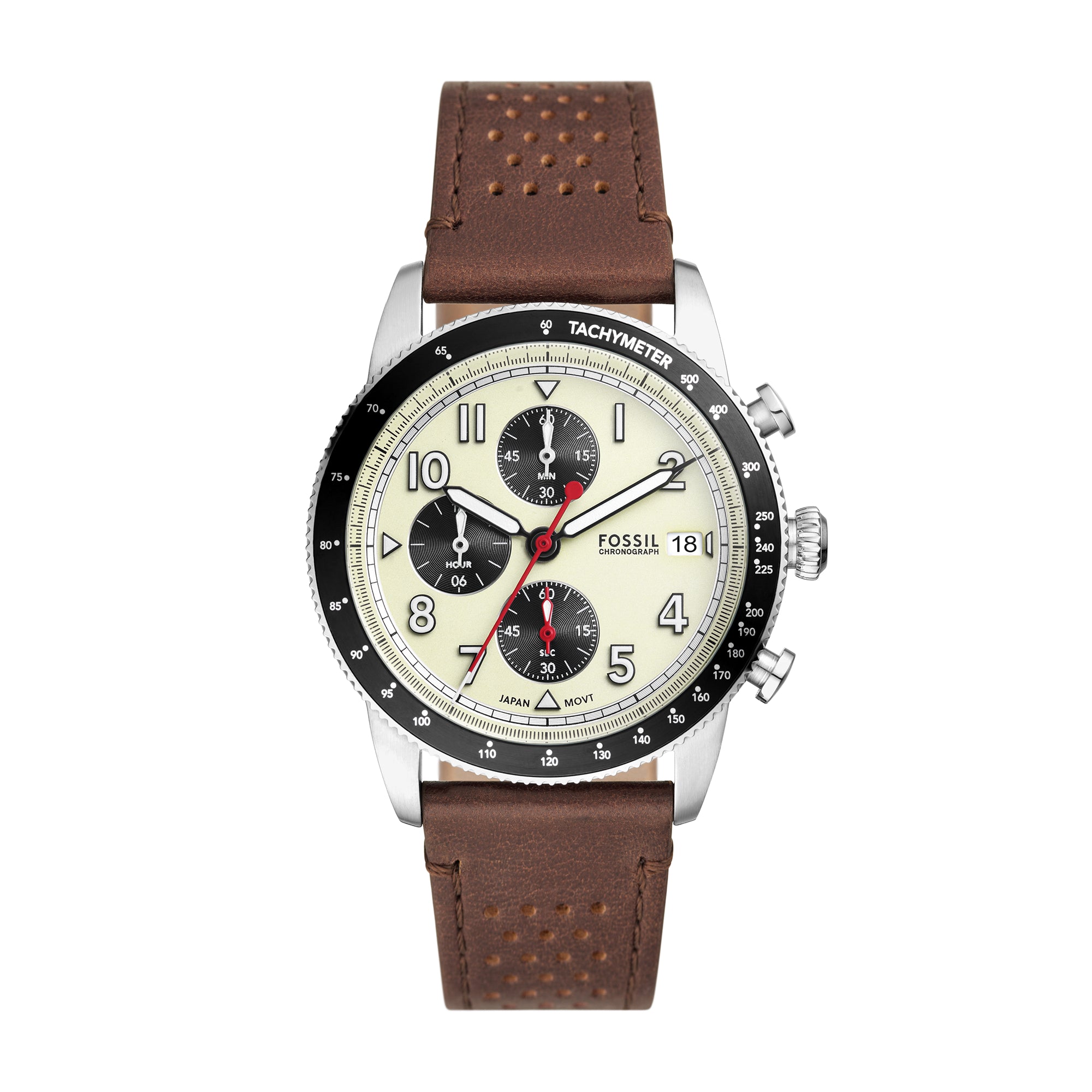 Fossil Sport Tourer Chronograph Brown LiteHide Leather Watch Fossil Malaysia