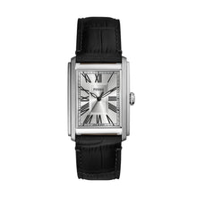 Load image into Gallery viewer, Carraway Three-Hand Black Croco Leather Watch