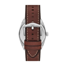 Load image into Gallery viewer, Everett Three-Hand Date Brown Leather Watch and Bracelet Set