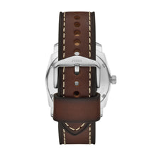 Load image into Gallery viewer, Machine Three-Hand Date Brown Leather Watch and Bracelet Set