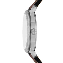 Load image into Gallery viewer, Machine Three-Hand Date Brown Leather Watch and Bracelet Set
