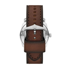 Load image into Gallery viewer, Machine Three-Hand Date Brown Leather Watch