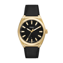 Load image into Gallery viewer, Everett Three-Hand Date Black Leather Watch